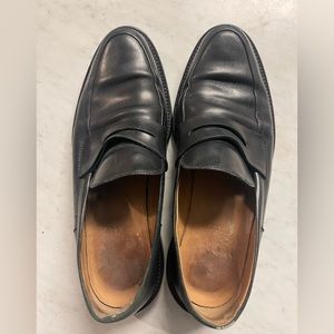 Bally Men's Black Penny Loafers  Orvalo 81/2E NK AJ Italian Leather